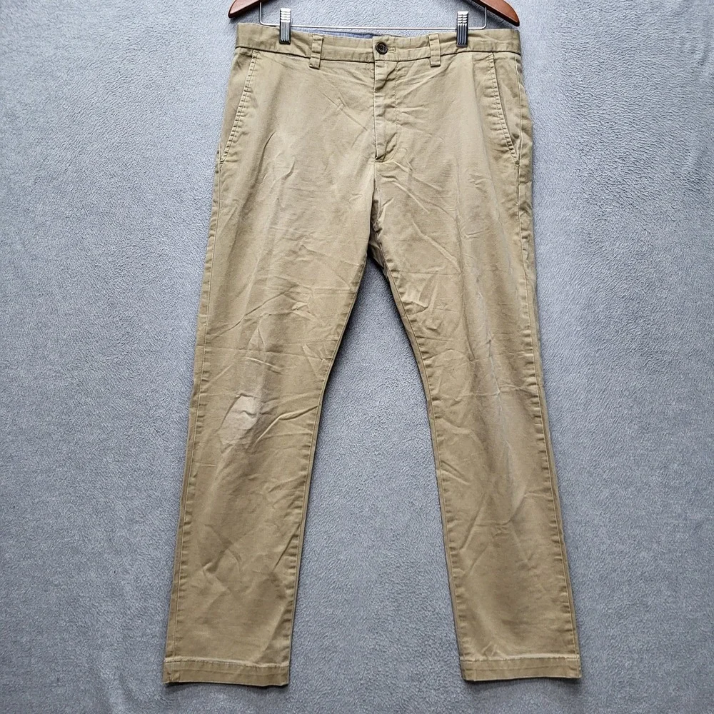 Banana Republic Men‎ Pants 33X30 Khaki Chino Twill Fulton Skinny Button 29